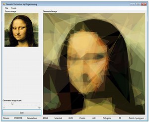 Un algoritmo genético que pinta a la Mona Lisa