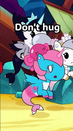Hug vs Don't Hug 🌊✨ #mermicorno #tokidoki #animation