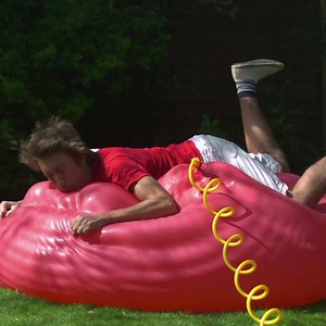 200K views · 56 shares | Gav and Dan redefine a #slowmo classic by swapping a small balloon filled with water with a giant red one! #slowmotionchallenge | The Slow Mo Guys | Facebook