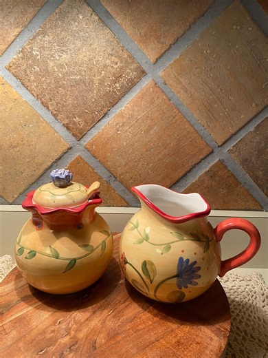 Pfaltzgraff Napoli Sugar and Creamer Set, Discontinued Pattern - Etsy