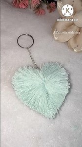 DIY Homemade Cute Pom Pom Keychain/How to make pom pom keychain at home.#youtubeshort