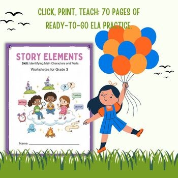 Grade 3 ELA Common Core Standards Reading Passages and Worksheets Bundle