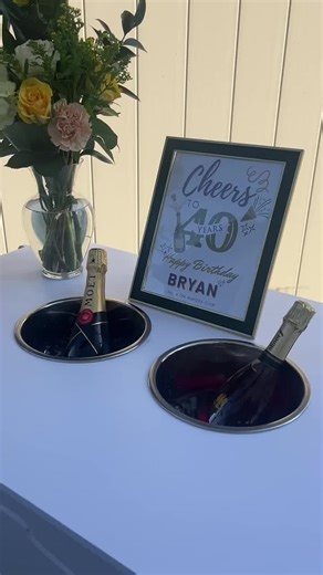 pov: it's your husband's 40th birthday celebration so obviously you had to book the champagne cart! 👏🏽😆🍾 We had such an amazing time celebrating Bryan! Cheers to 40 years! 🥂 - - - - Champagne Cart Rental | Champagne bar | Mimosa bar | Mobile bar | Tampa Bay | St Pete | Birthday Party | #mimosaclub #themimosaclub