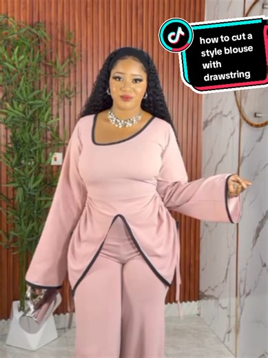 How to Cut a Stylish Blouse with Drawstring