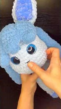 Making a Crochet Chibi Glaceon Eeveelution #shorts #crochet #eeveelution