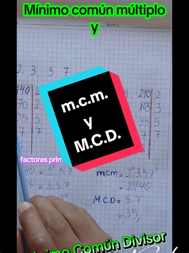 Mínimo Común Múltiplo y Máximo Común Divisor Explicados