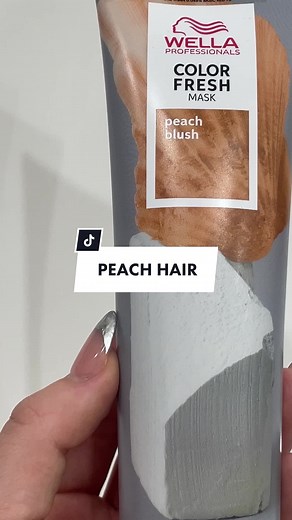 Peach Hair Color Transformation with Wella Peach Blush Mask