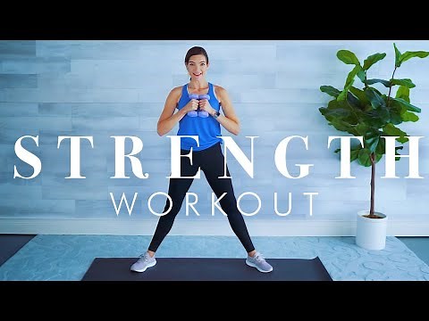 Weight Training Strength Building Workout for Beginners & Seniors // Full Body Standing & Mat