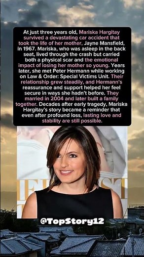 From Loss to Love - The Inspiring Story of Mariska Hargitay. #shorts #celebrity #hollywood