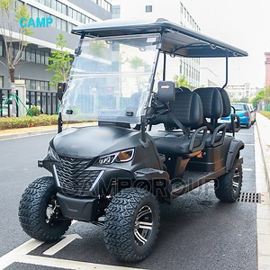 [Hot Item] Matte Black Multifunctional 6 Person Electric Golf Cart for Sale