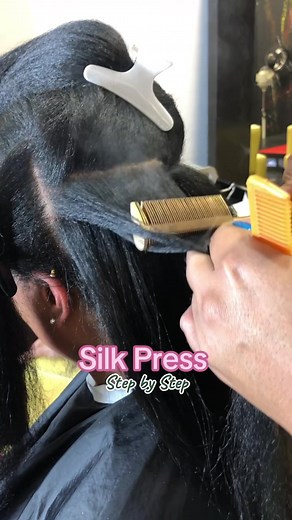 Silk Press 101 ONE TIME from the root to about 1inch out with a (marcel pressing comb) Flat iron starting from where you left off with your pressing comb chasing your comb with the flat iron Make sure to let your ends go all the way thru the flat iron ONE PASS ONLY Books open always accepting new clients 📲 916-426-8309 #fyp #elkgrove #licesnedcosmetologist #naturalhair #nochemicals #hairlove #silkpress #growinghands #organic #hairtransformation #redheads #sacramentostylist #ig_justiceforhair_ #