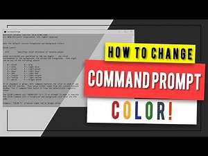 How To Change Color of the command prompt in Windows 10 (2021)