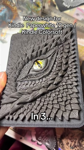 3K views · 23 reactions | The old design is decommissioned, and now we get a new dragon to guard your kindles! Which color do you want me to paint it? #kindle #kindlecolorsoft #kindlepaperwhite #dragonbooks #customcase | Yana Ledeneva | Facebook