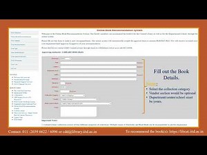 User Guide for Faculty Members to Recommend Library Books