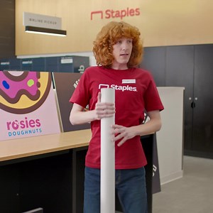 Our print advisors REALLY love what they do, and sometimes get lost in the moment. #ThisIsYourSign to join them — and print big at Staples. | Staples