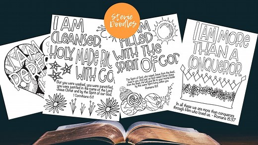 Identity in Christ Coloring Pages — Stevie Doodles
