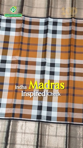 PACHAIYAPPAS SILKS on Instagram: "Madras Checked - Inspired Handloom Sarees ✨ A perfect blend of heritage handloom craftsmanship and contemporary global design. This saree is Madras Checked - Inspired modern checks, Bold checked layout with clean colour contrasts traditionally hand-woven on handlooms, while the design language takes inspiration from classic Madras -style checks. Saree perfect for special occasion. ✨ Available at Pachaiyappas Stores: Chennai | Kanchipuram | Vellore | Tiruvannamal