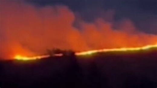 Footage has emerged of wildfires burning near Inverness.