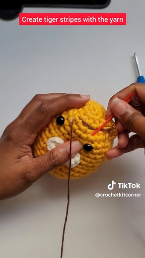 Learn to make a cute amigurumi tiger or crochet tiger with me. All the materials you need to create this amigurumi tiger are available in our crochet kit. Shop from the link in bio. Our crochet kits are perfect for beginners to crochet. They come with: 1. Beginner-friendly yarn 2. Prestarted magic ring 3. Step-by-step video tutorials 4. All that you need to create the doll in one crochet kit. In this video we are making the face of the tiger. For the preceeding tutorials, check our previous vide