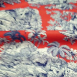 Living Coral Toile De Jouy Fabric: French Art Nouveau Upholstery - Etsy