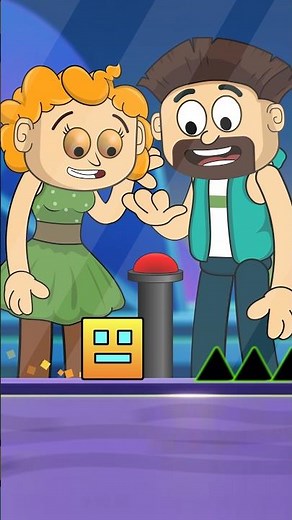 Geometry Dash vs zany zippy (Animation Shorts)#shorts #memes