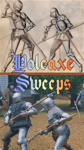 Poleaxe Sweeps & Throws: Medieval Knightly Fencing Techniques #hema #knight #martialarts