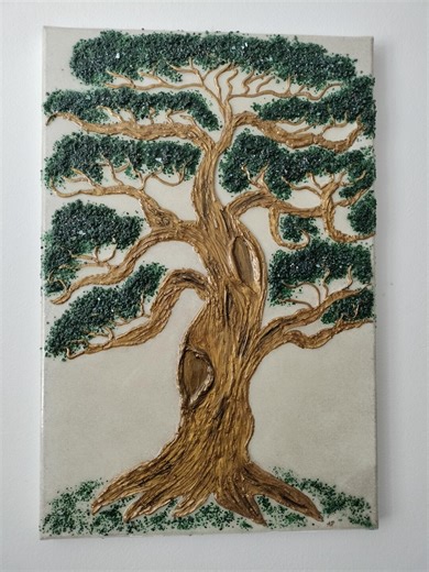 Textured Tree of Life Wall Art Handmade Relief Tree Painting - Etsy