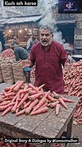 Winter, milk, ghee… and mountains of red carrots #gajarkahalwa #gajar #winterdish #aifood #aivideo