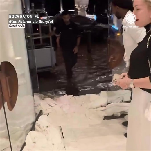 Intense thunderstorms turned a Boca Raton landmark into a flood zone on Sunday, with over nine inches of rain sending water rushing through the historic hotel. | AccuWeather