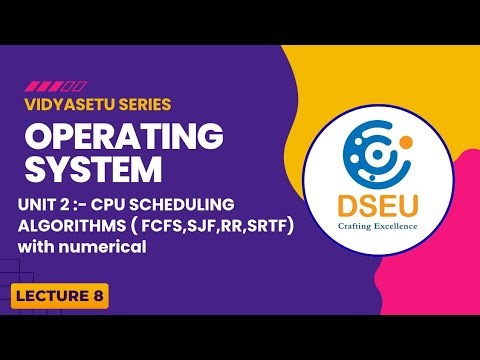 Operating System | Unit - 2 | CPU scheduling algorithms| P-2 | Diploma Semester 1 | VidyaSetu Series