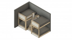 Quad Full Size Bunk Bed With Stairs: DIY Metric and Imperial Build Plans - Etsy