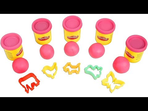 Learn the Color Pink with Play Doh Balls + More Kids Videos