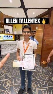 Allen felicitates TALLENTEX Talents; Students from classes 5 to 10 receive prizes, medals, awards🥇
