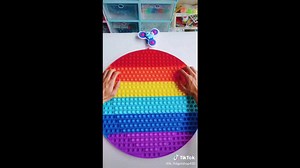 Playing Rainbow Circle Pop It