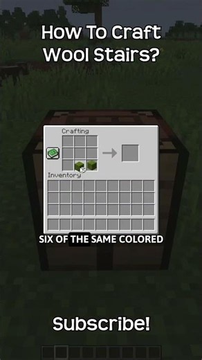 How To Craft Wool Stairs In Minecraft?!