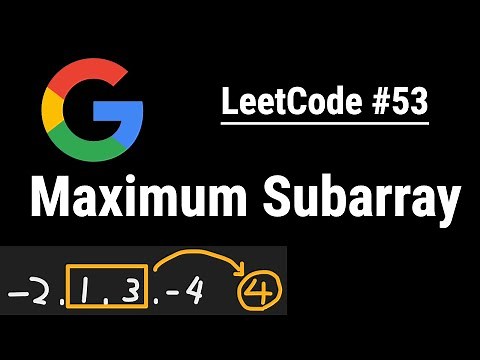 Maximum Subarray - LeetCode #53 with Python programming