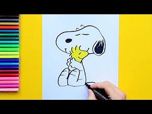 How to draw Snoopy & Woodstock [Peanuts Characters]