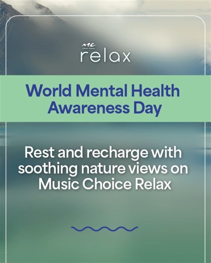 Take a deep breath. 🌿 Today is all about slowing down and finding your calm. Let the soothing sounds of Music Choice Relax help you unwind, recharge, and reconnect with yourself this World Mental Health Day. Experience tranquility now: https://musicchoice.app.link/relax2025 | Music Choice