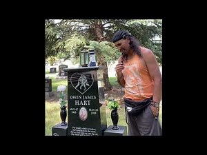 Live at the gravesite of Owen Hart