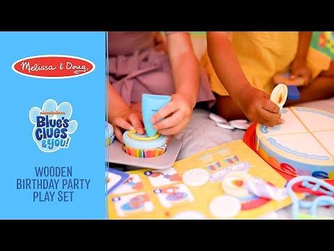 Melissa & Doug Blue's Clues & You! Wooden Birthday Party Play Set