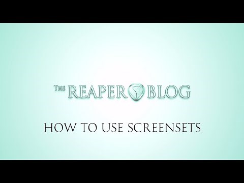 How To Use Screensets in REAPER