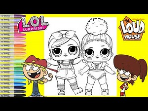 LOL Surprise Dolls Repainted as The Loud House Lana Loud and Lynn Loud LOL Surprise Coloring