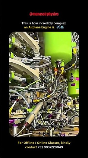 A masterpiece of fluid dynamics, thermodynamics, and precision engineering. ✈️🔧..#physics #motion