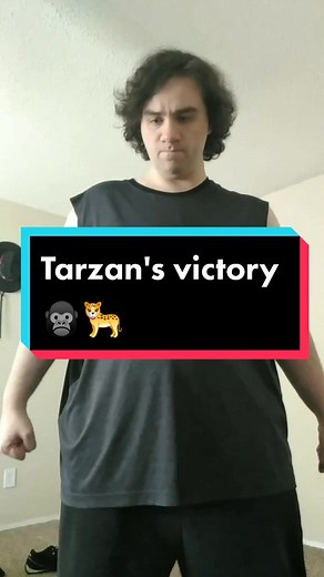 Tarzan has defeated Sabor the leopard 🦍🐆 #tarzan #sabor #tarzanyell