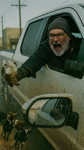 🤬 An intense road rage incident in Winnipeg, Canada, was caught on camera, showing a man in a white pickup truck escalating a confrontation to a dangerous new level. The aggressor is seen exiting his vehicle, shouting, and then violently throwing a large chunk of ice or slush that shatters against the passenger-side window of the filmer's car. 🇨🇦 In essence: The frightening encounter unfolds on a slushy, wintery day. After the initial impact, the enraged driver gets back in his truck and appe