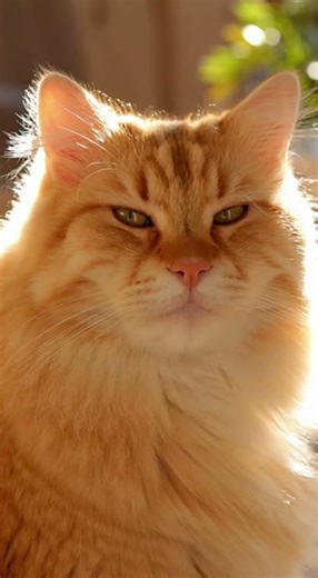 Glowing Golden Siberian: The Sun's Favorite Cat ☀️ #cat