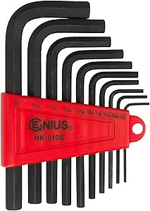 Genius Tools 10 Piece L-Shaped SAE Hex Wrench Set HK-010S