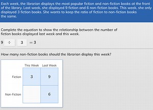 Last week, the librarian displayed 9 fiction books and 6 non-fi... | Filo