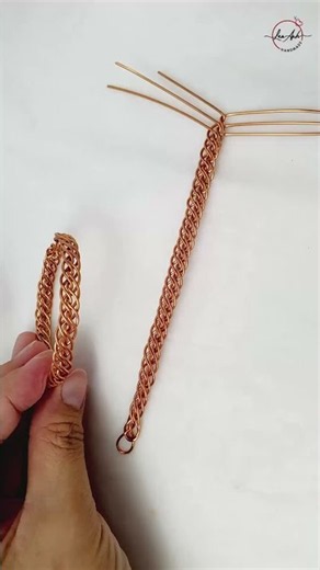 Twisted braided bracelet - Free tutorial here 👇 #shortsvideo #wireworks