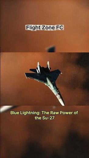 Blue Lightning: The Raw Power of the Su-27! 🔥⚡ #Su27 #Aviation